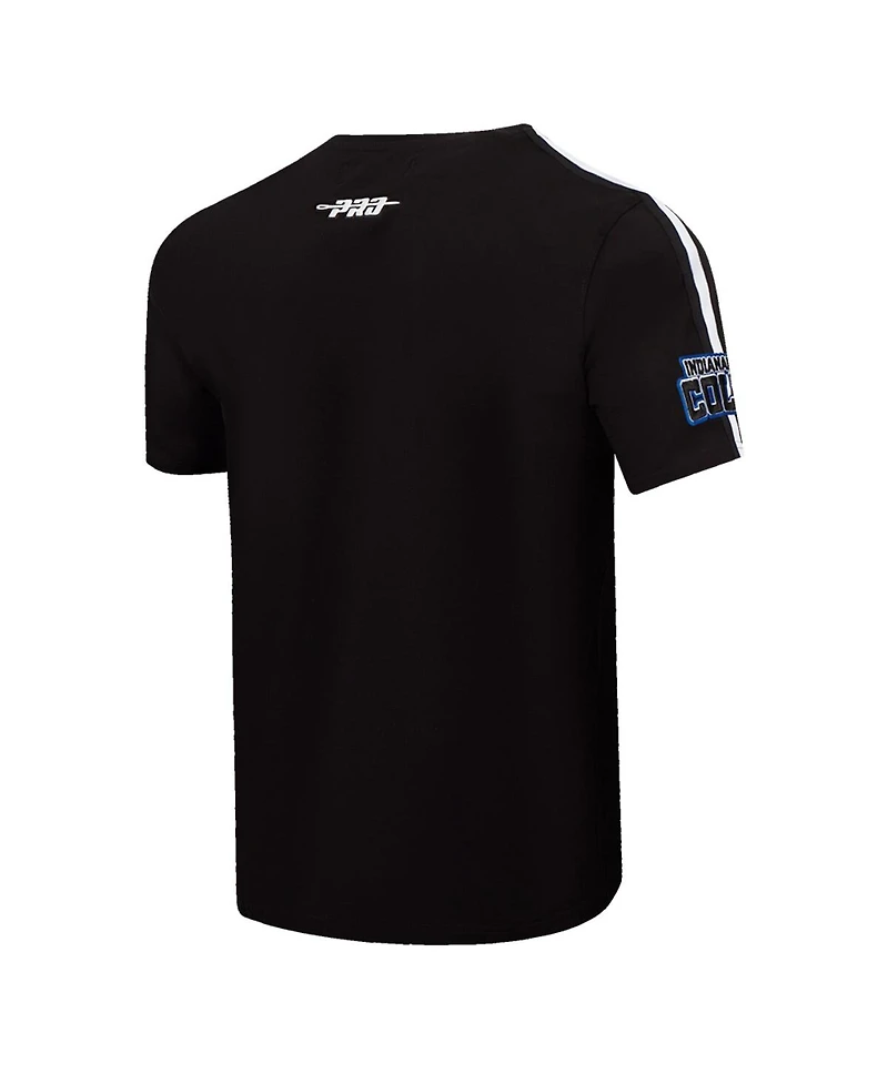 Pro Standard Men's and Women's Black Indianapolis Colts Indiana Nights Shoulder Stripe T-Shirt