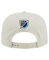 New Era Men's Cream San Jose Earthquakes 2025 Kickoff Snapback Golfer Hat