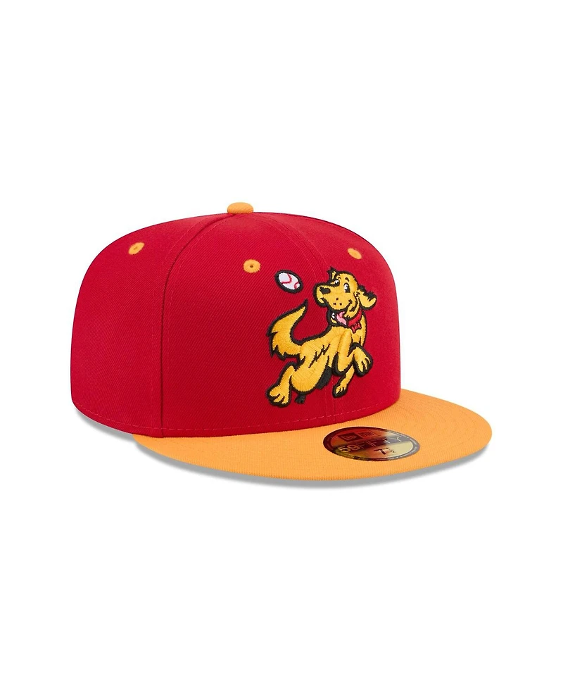 New Era Men's Red Hudson Valley Renegades Theme Nights 59FIFTY Fitted Hat