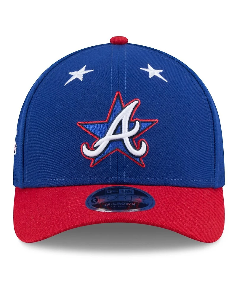 New Era Men's Blue/Red Atlanta Braves 2025 Mlb All-Star Game Workout 9FORTY M-Crown Adjustable Hat