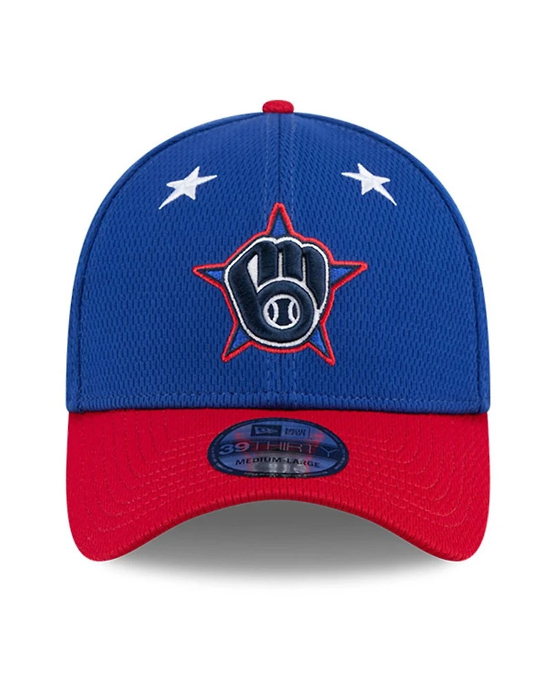 New Era Men's Blue/Red Milwaukee Brewers 2025 Mlb All-Star Game Workout 39THIRTY Flex Hat