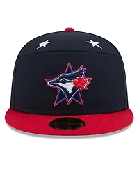New Era Men's Navy/Red Toronto Blue Jays 2025 Mlb All-Star Game Workout Side Patch 59FIFTY Fitted Hat
