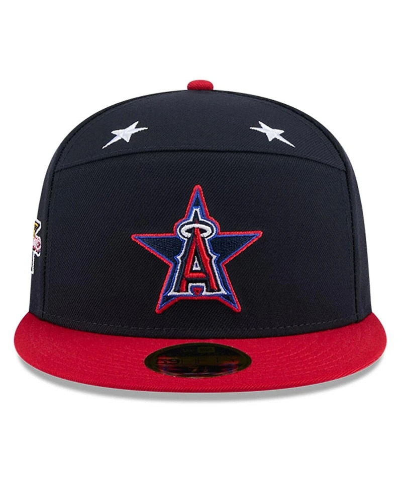 New Era Men's Navy/Red Los Angeles Angels 2025 Mlb All-Star Game Workout Side Patch 59FIFTY Fitted Hat