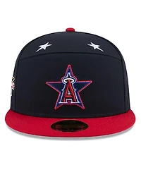 New Era Men's Navy/Red Los Angeles Angels 2025 Mlb All-Star Game Workout Side Patch 59FIFTY Fitted Hat
