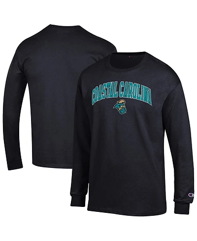 Champion Men's Black Coastal Carolina Chanticleers Arch Over Logo Long Sleeve T-Shirt