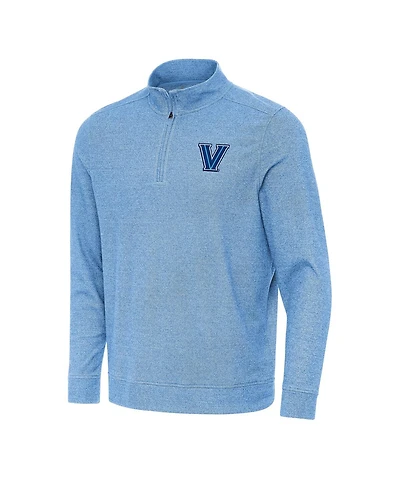 Antigua Men's Heather Powder Blue Villanova Wildcats Subtle Quarter-Zip Sweatshirt