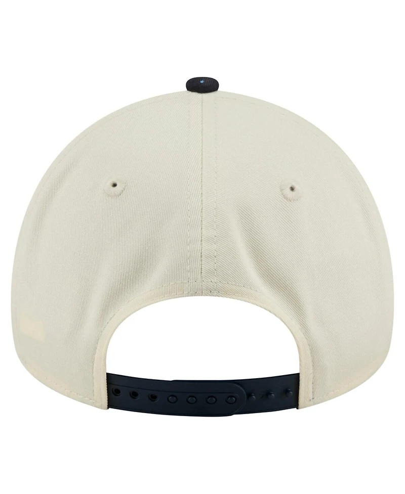 New Era Men's Cream Texas Rangers Speckle A-Frame 9FORTY Adjustable Hat