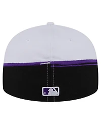 New Era Men's Black/White Colorado Rockies Paint Stroke 59FIFTY Fitted Hat
