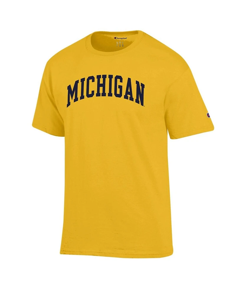 Champion Men's Maize Michigan Wolverines Basic Arch T-Shirt