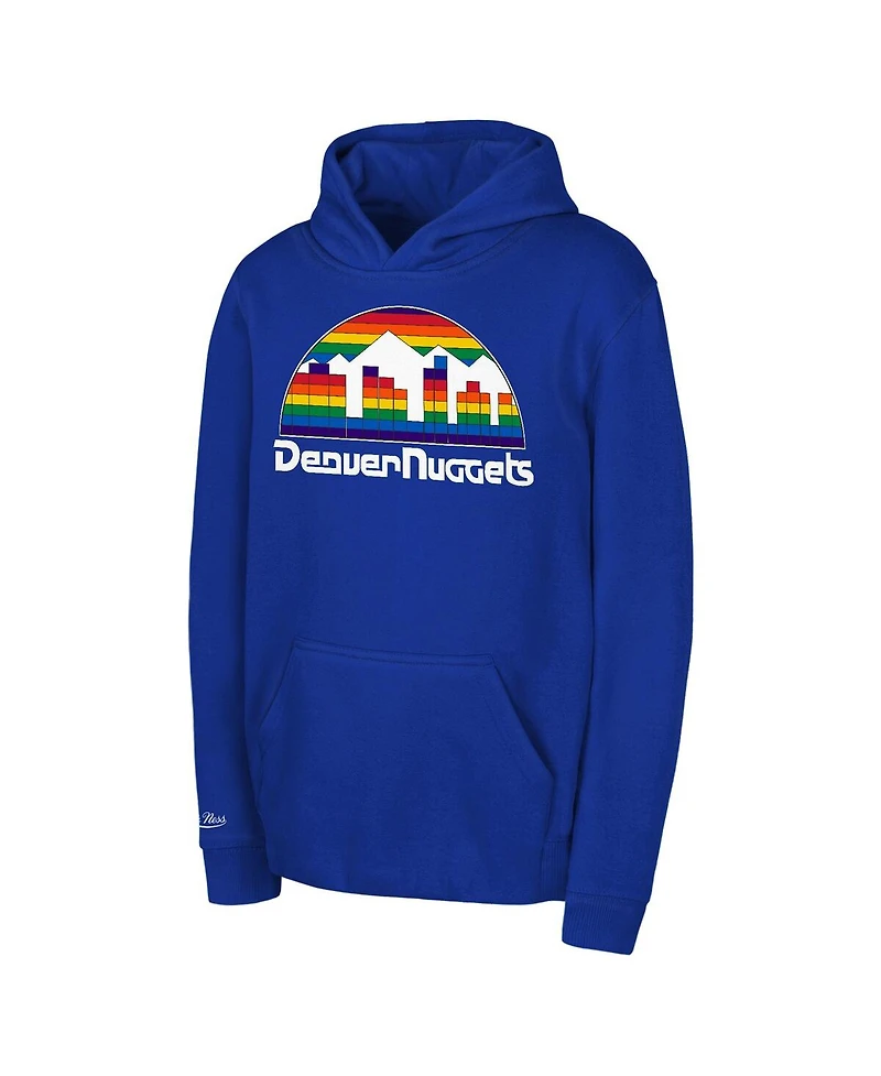 Mitchell & Ness Toddler Royal Denver Nuggets Retro Logo Pullover Hoodie