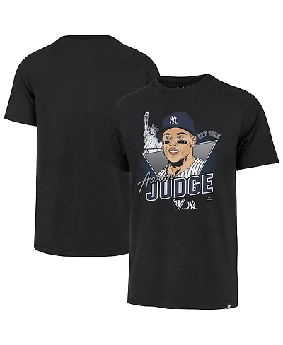 '47 Brand Men's Aaron Judge Black New York Yankees Player Caricature Franklin T-Shirt