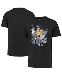 '47 Brand Men's Aaron Judge Black New York Yankees Player Caricature Franklin T-Shirt