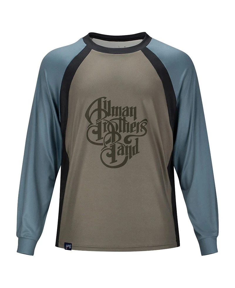 Section 119 Men's and Women's Brown the Allman Brothers Band Wordmark Raglan Long Sleeve Swim Shirt