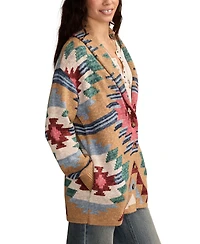 Lucky Brand Women's Southwest Shawl-Collar Cotton Cardigan