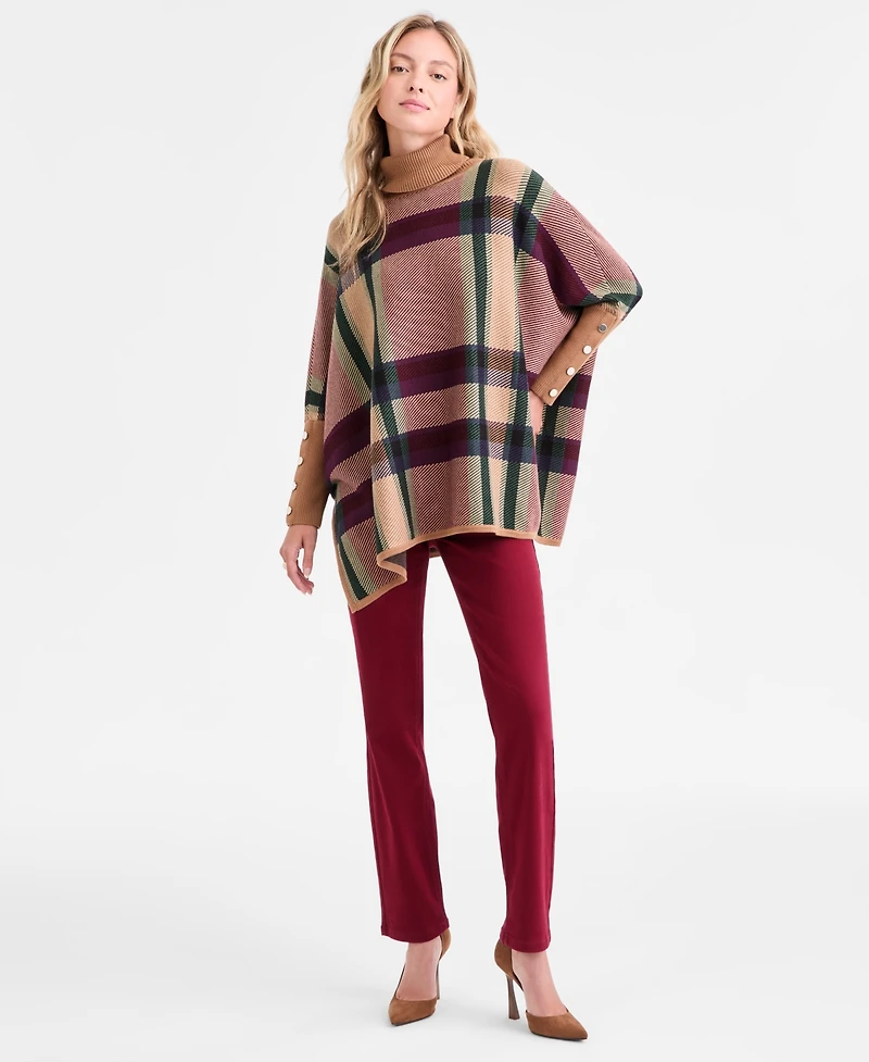 Jones New York Women's Drop Shoulder Turtle Neck Sweater