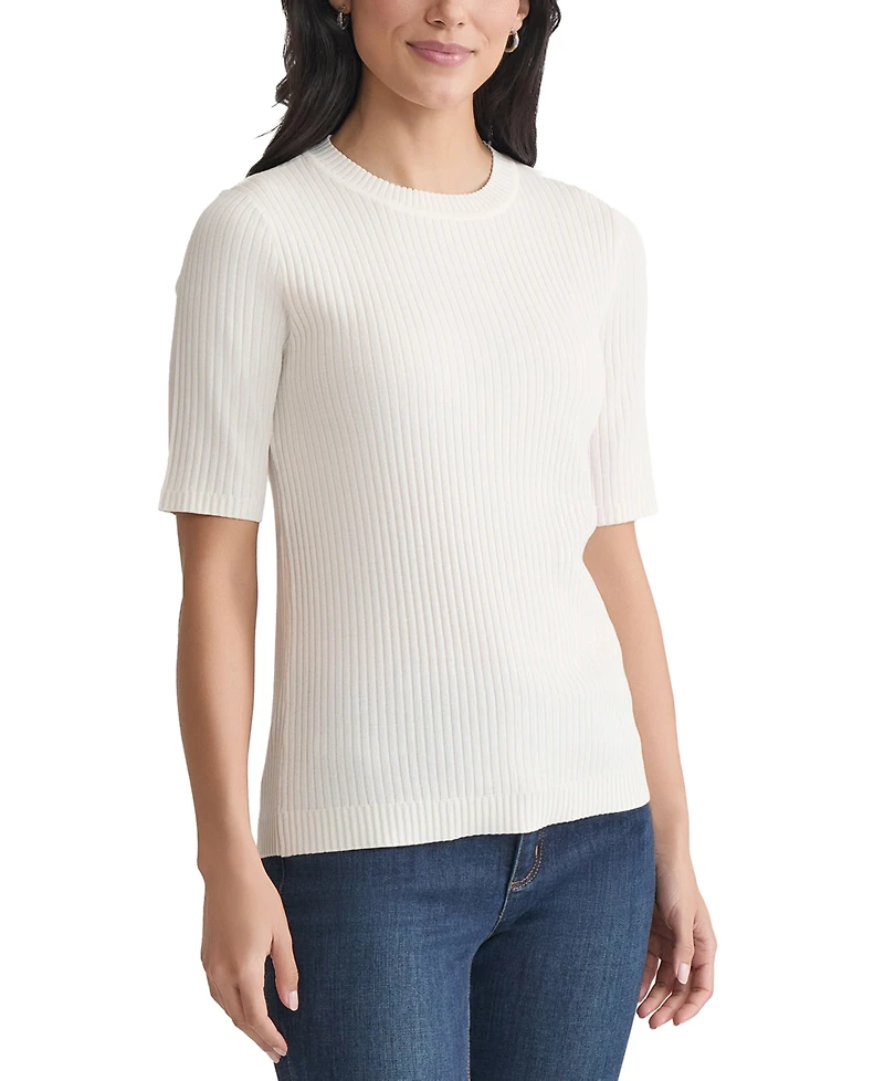 Jones New York Petite Sutton Short-Sleeve Knit Top