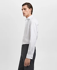 Mango Men's Slim-Fit Twill Fabric Dress Shirt