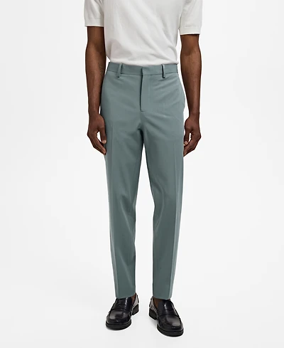 Mango Men's Stretch Fabric Super Slim-Fit Suit Pants