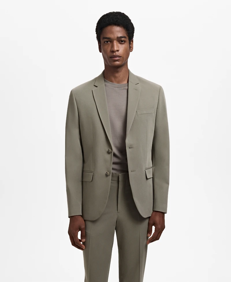 Mango Men's Stretch-Fabric Super Slim-Fit Suit Jacket