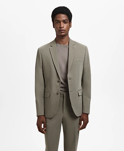 Mango Men's Stretch-Fabric Super Slim-Fit Suit Jacket