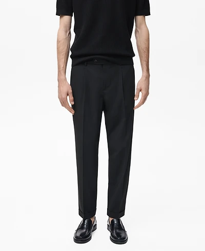 Mango Men's Boston Regular-Fit Suit Pants
