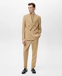 Mango Men's Boston Regular-Fit Double-Breasted Suit Blazer
