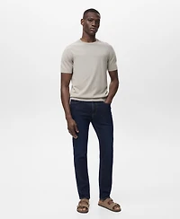Mango Men's Jan Slim-Fit Dark-Wash Jeans