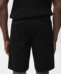Mango Men's Regular-Fit 9" Denim Shorts