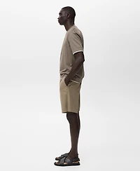 Mango Men's Linen 9.5" Bermuda Shorts