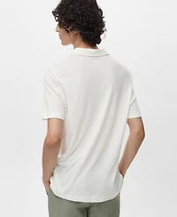 Mango Men's Linen-Blend Slim Fit Polo Shirt