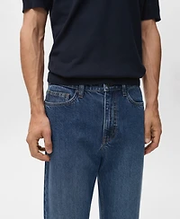 Mango Men's Regular Fit Cotton Jeans