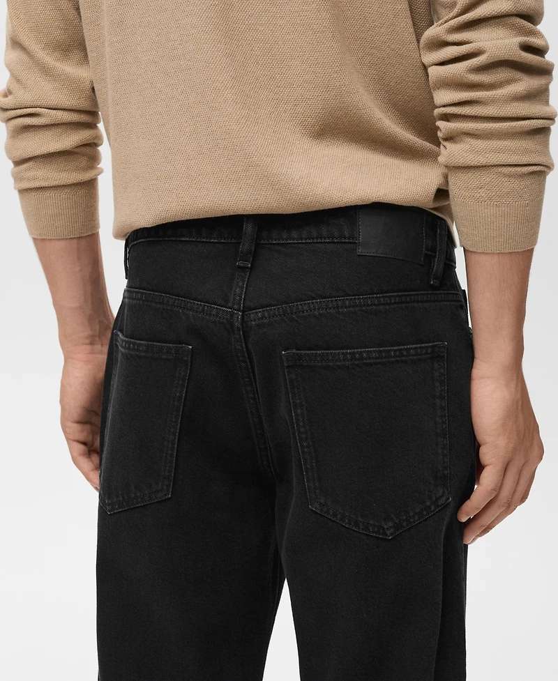 Mango Men's Cropped Carrot-Fit Jeans