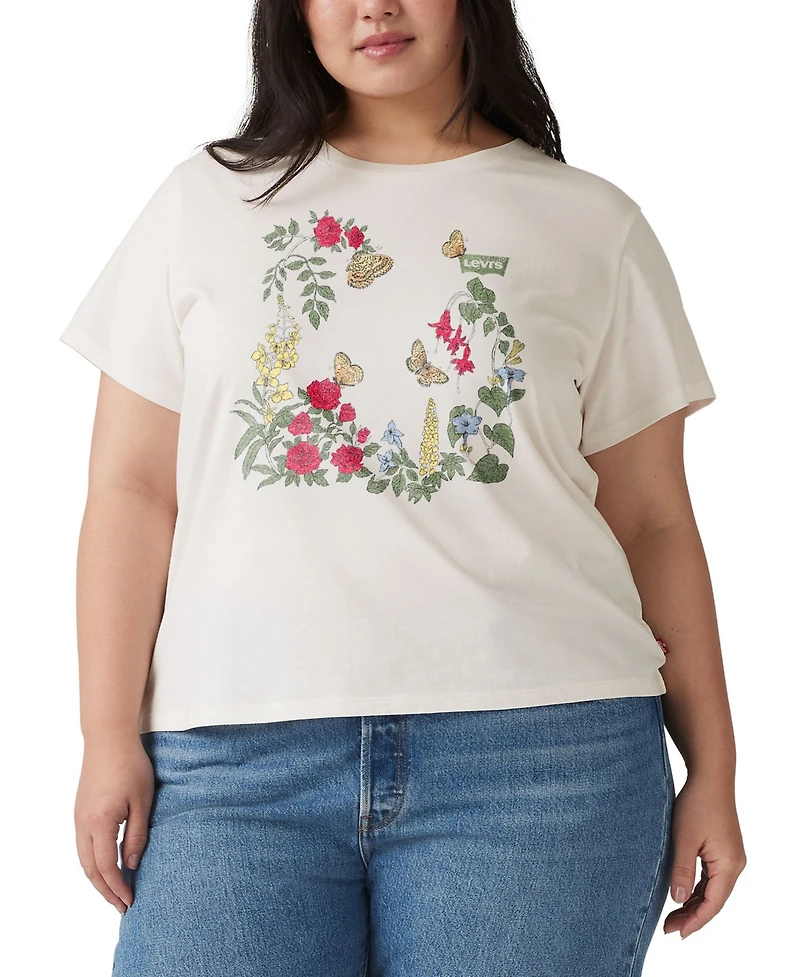 Levi's Plus Perfect Rose Garden Logo T-Shirt