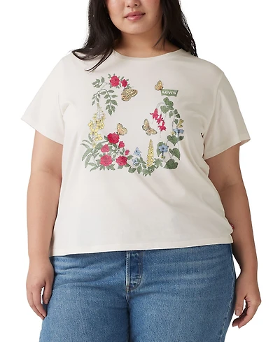 Levi's Plus Perfect Rose Garden Logo T-Shirt