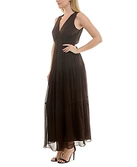 Taylor Women's Sleeveless Chiffon Maxi Dress
