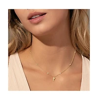 14K Gold-Plated Angel Number Key Necklace, 14" + 2" extender