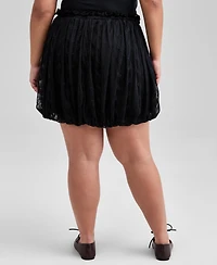 And Now This Trendy Plus Bubble-Hem Mini Lace Skirt, Macy's Exclusive
