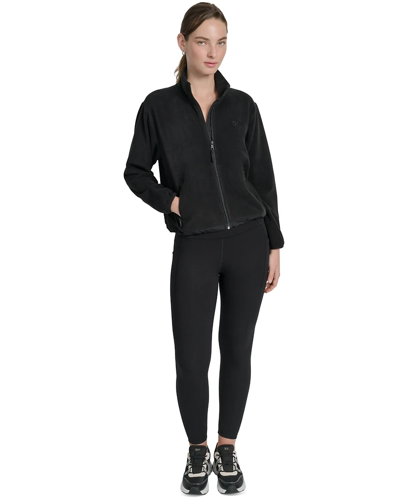 Dkny Women's Zippered Fleece Jacket