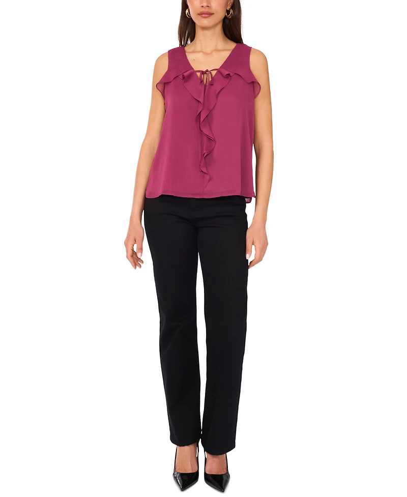 Vince Camuto Women's Sleeveless Ruffled Top