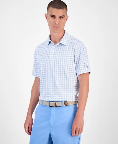 Pga Tour Men's All-Over Geometrical Polo Shirt
