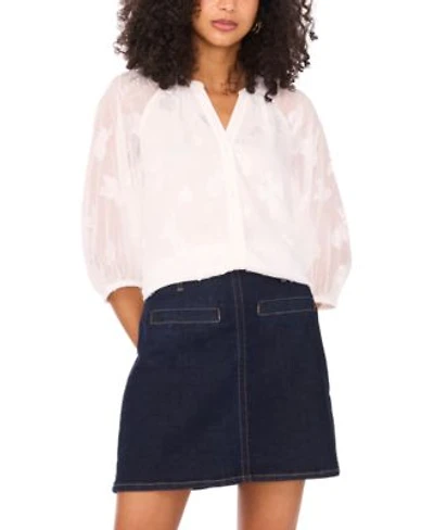 Vince Camuto Womens Embroidered Raglan Sleeve Blouse Xxs 3x