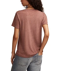 Lucky Brand Women's Ornate Woodstock Classic Crewneck T-Shirt