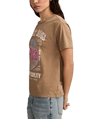 Lucky Brand Women's Desert Rose Cotton Boyfriend T-Shirt