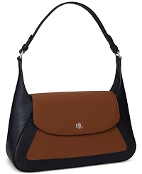 Lauren Ralph Lauren Two-Tone Leather Small Schylar Shoulder Bag