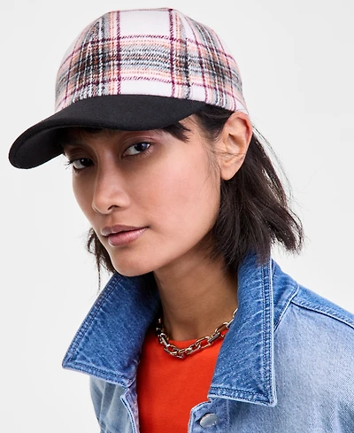 On 34th Plaid Baseball Cap, Macy's Exclusive