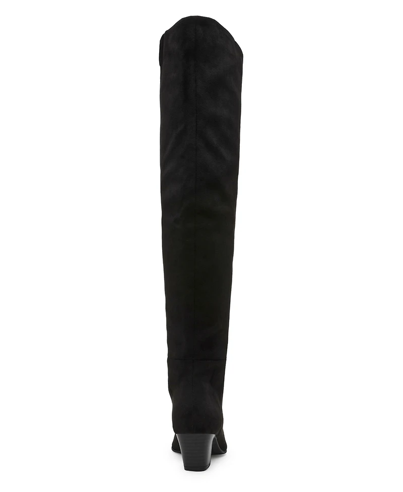Dv Dolce Vita Women's Stryker Wide-Calf Over-the-Knee Pull On Heeled Boots
