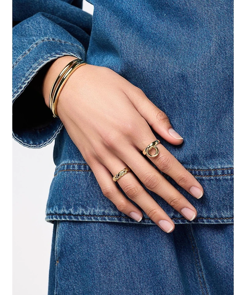Ana Luisa Gold Band Ring - Grayson