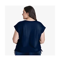 Calypsa Plus Size Daphne Loose Swim Top