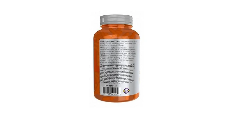 Now Foods Aakg 2200 ,180 Veggie Capsules