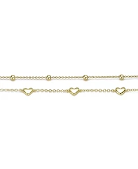 GiGiGirl 14K Gold Plated Station Bracelet 2-Piece Set